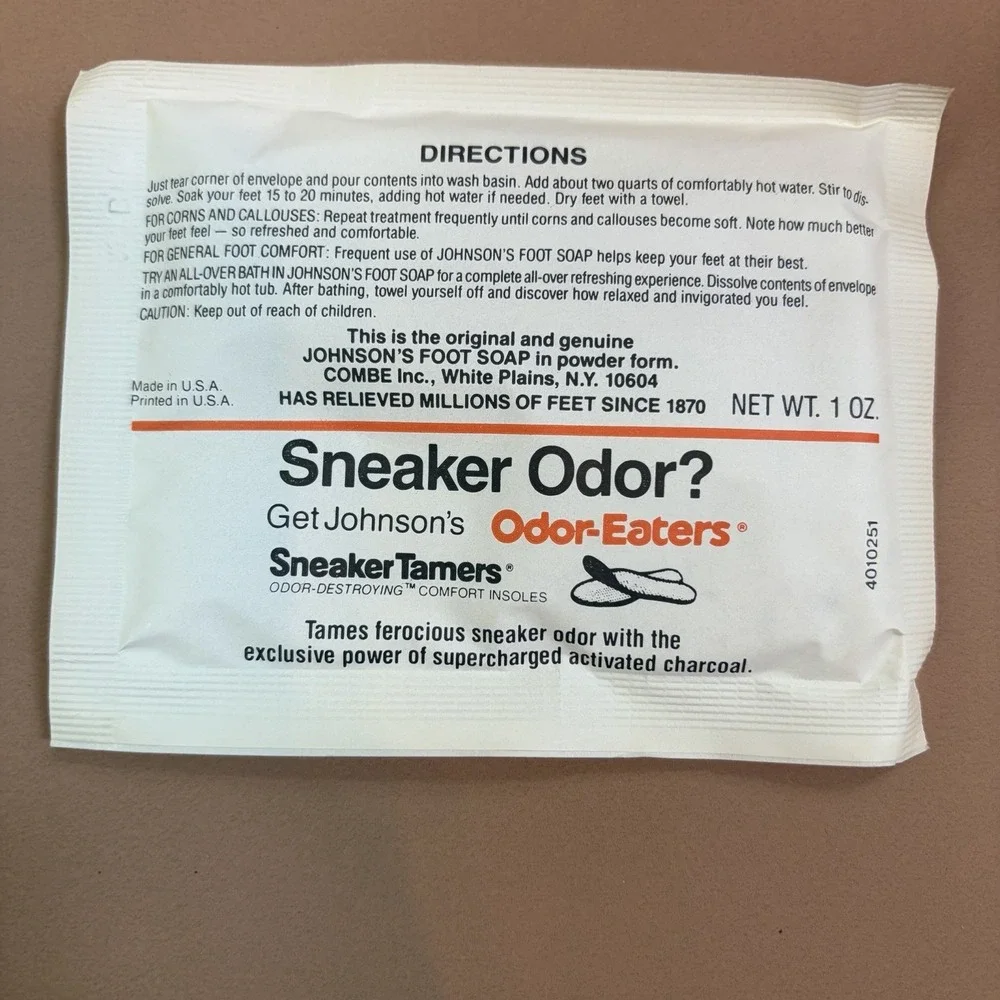 Johnsons Foot Soap‎ Powder Soak 2 Packets With Box Discontinued NOS